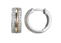 Charles Garnier Sterling Silver CZ Huggies