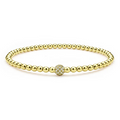 LAGOS 18K Gold and Diamond Bead Bracelet | 3mm