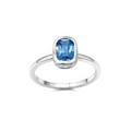 Chatham Created Gems & Diamonds Lab Grown Aqua Blue Spinel Ring
