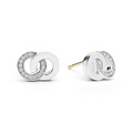 LAGOS Silver Interlocking Diamond Stud Earring