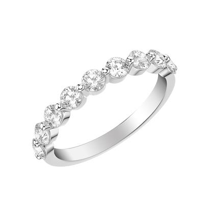 Frederick Goldman Platinum Single Prong Diamond Band