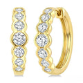 Ashi Diamond Diamond Graduated Bezel Set Hoops