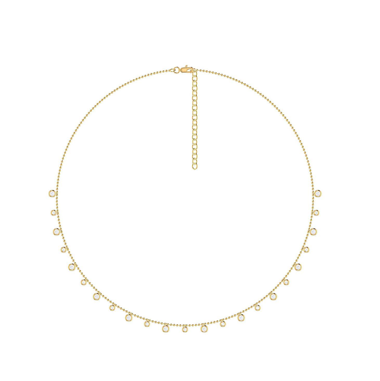 F J KASHI Diamond Bezel Necklace