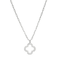 Charles Garnier Sterling Silver CZ Clover Pendant