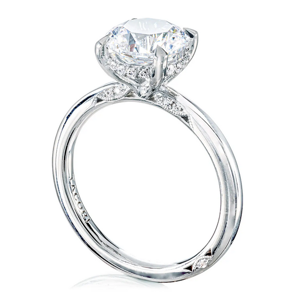 Tacori Platinum Round Solitaire Engagement Ring, view 3