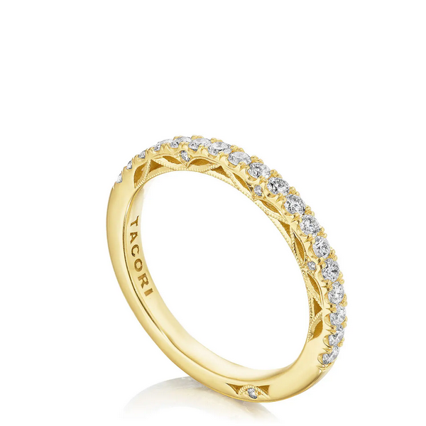 Tacori 18k French Pavé Diamond Wedding Band, view 3
