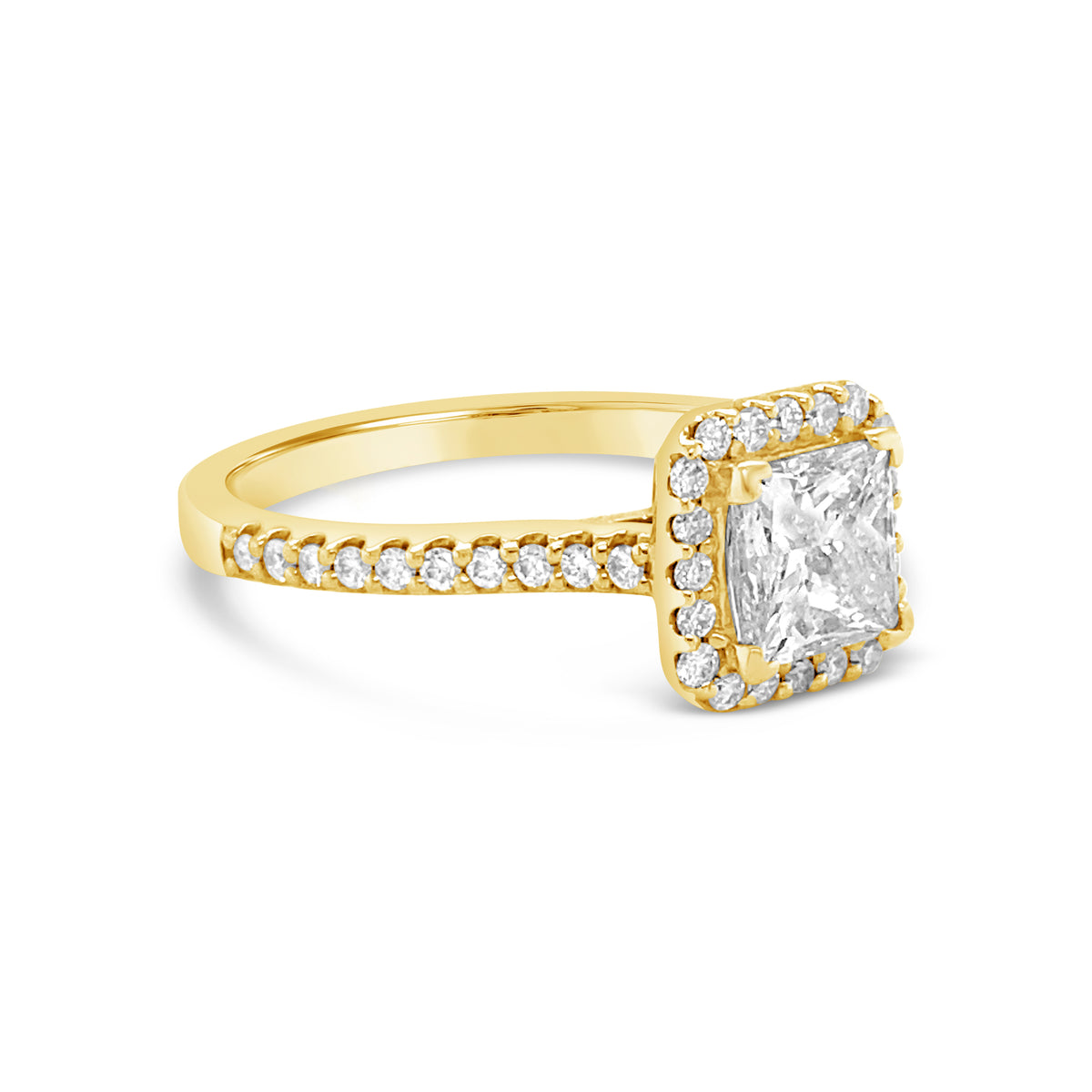 Diamond Halo Engagement Ring, view 2
