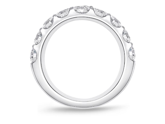 Memoire Platinum Odessa Nine Stone Band, view 3