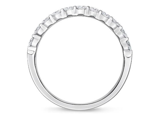 Memoire Petite Prong 11-Stone Diamond Band, view 3