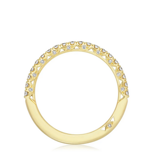Tacori 18k French Pavé Diamond Wedding Band - 2mm, view 2