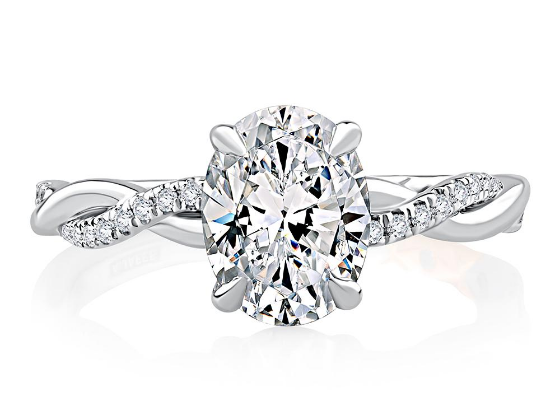 A. JAFFE Diamond Engagement Ring, view 2