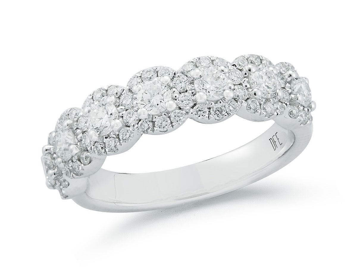 Diamonds Forever of USA Diamond Seven Stone Halo Band
